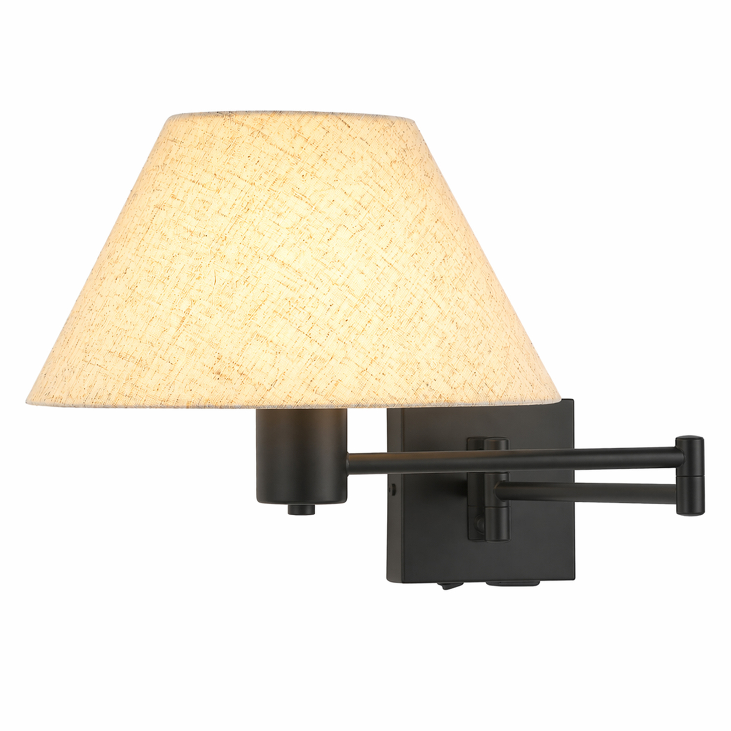Denari Linen Swing Arm Wall Light