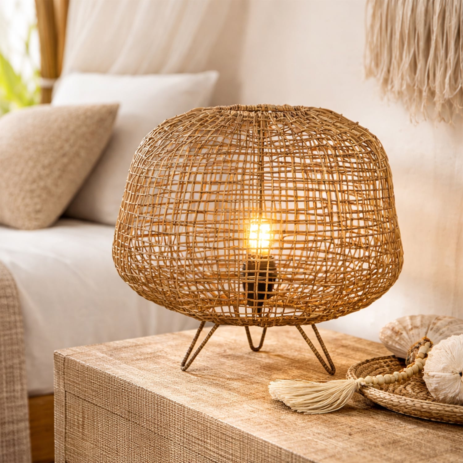Stratford Rattan Table Lamp