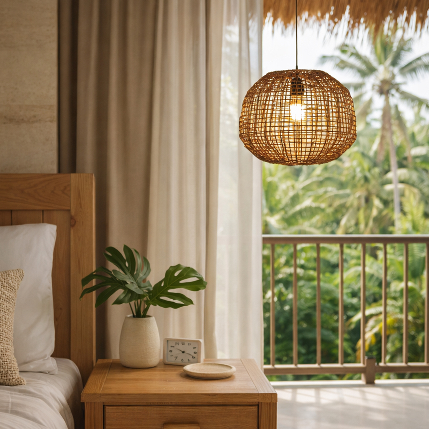 Stratford Rattan Pendant Light