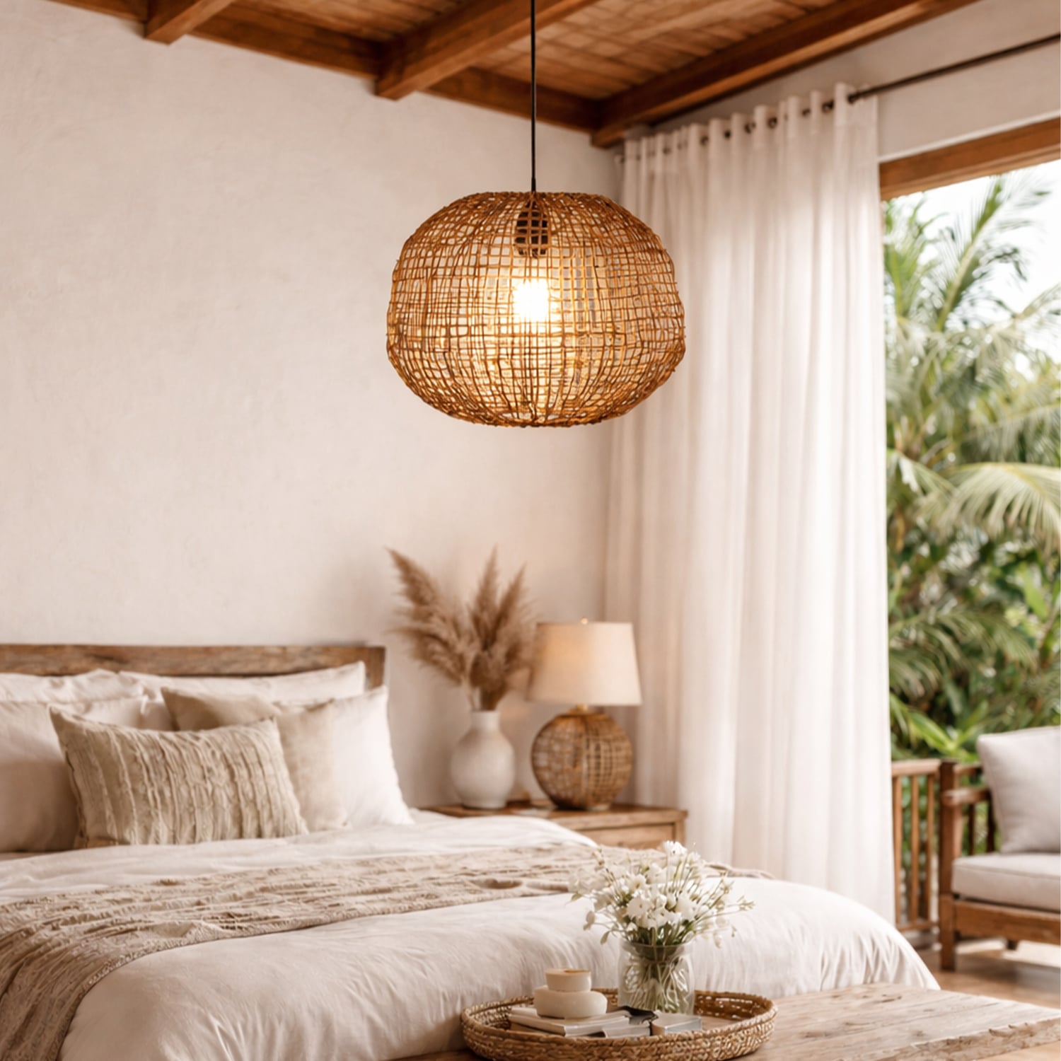 Stratford Rattan Pendant Light