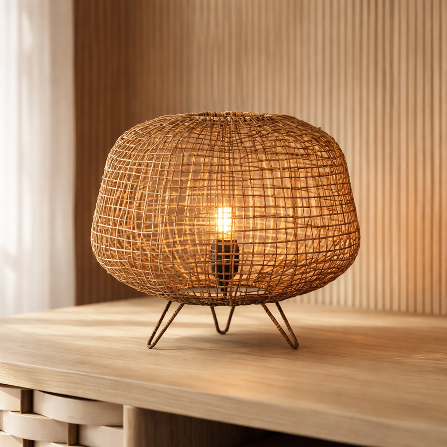 Stratford Rattan Table Lamp
