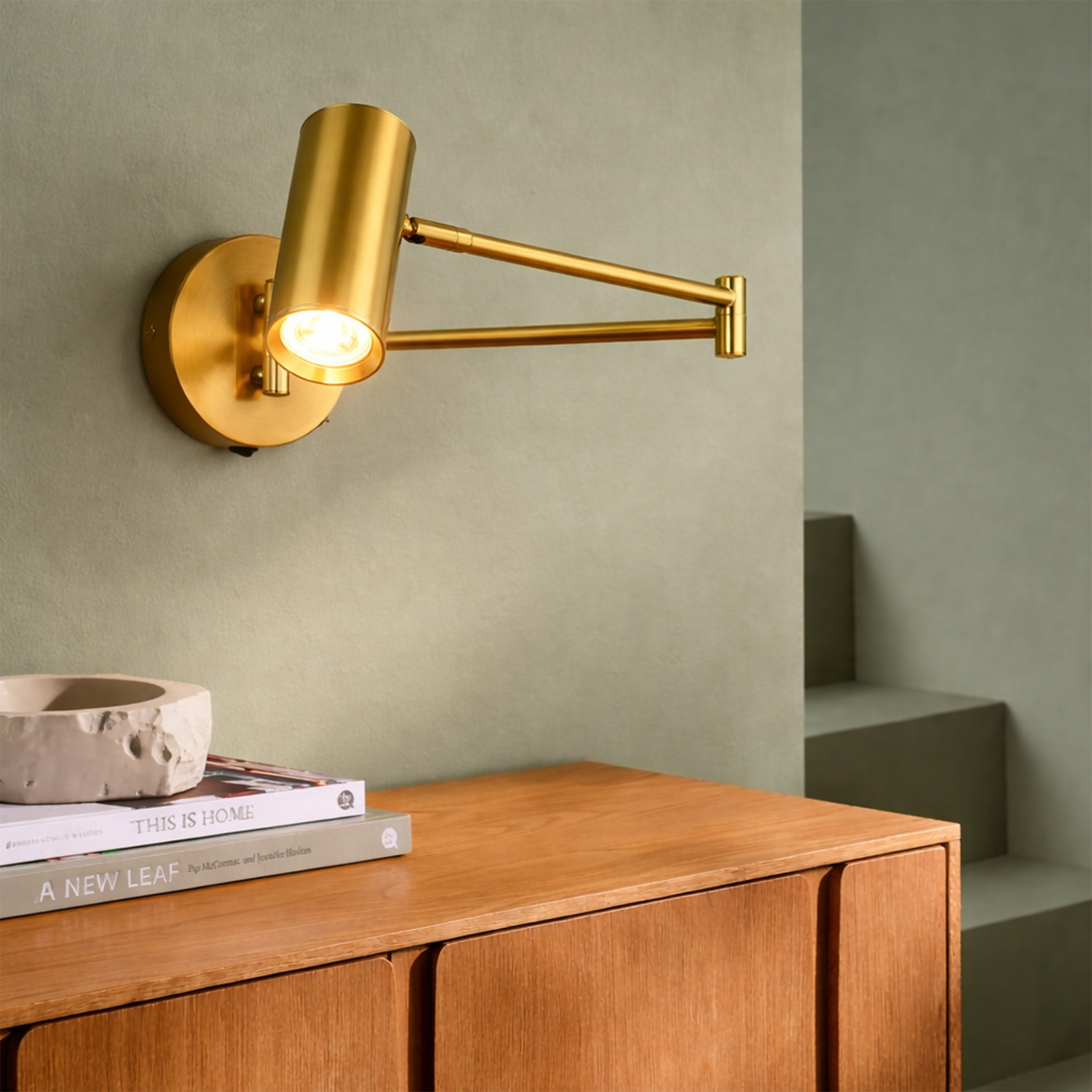 Calexico Aluminium Swing Arm Wall Spotlight