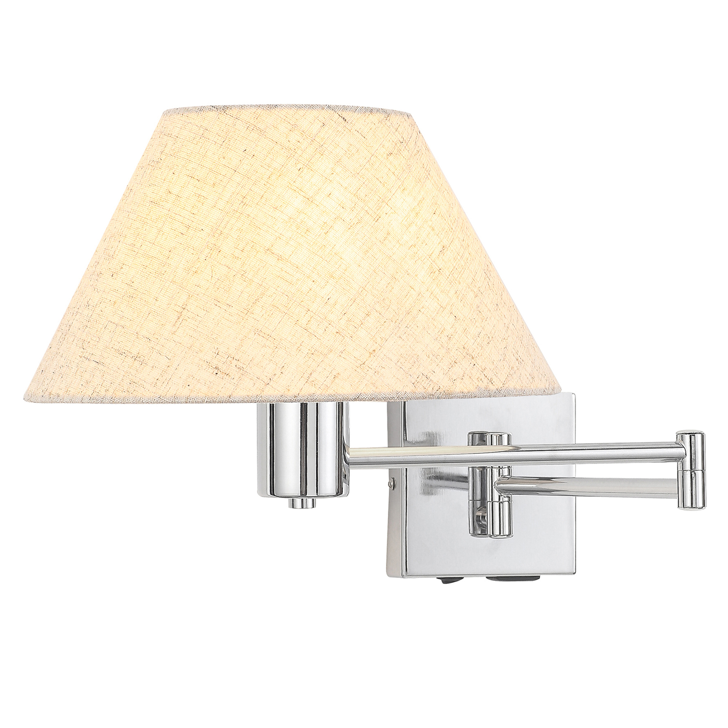Denari Linen Swing Arm Wall Light