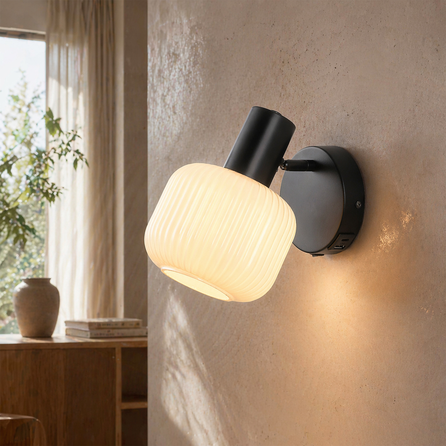 Clement Glass Reading Wall Light
