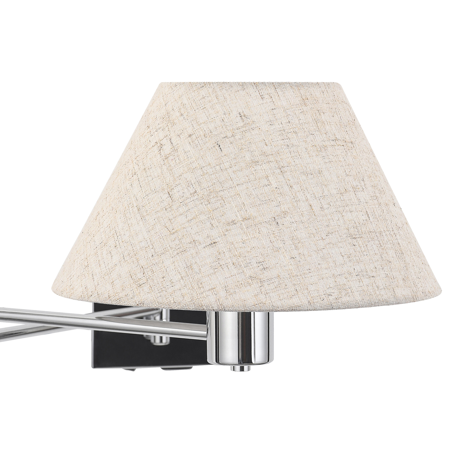 Denari Linen Swing Arm Wall Light