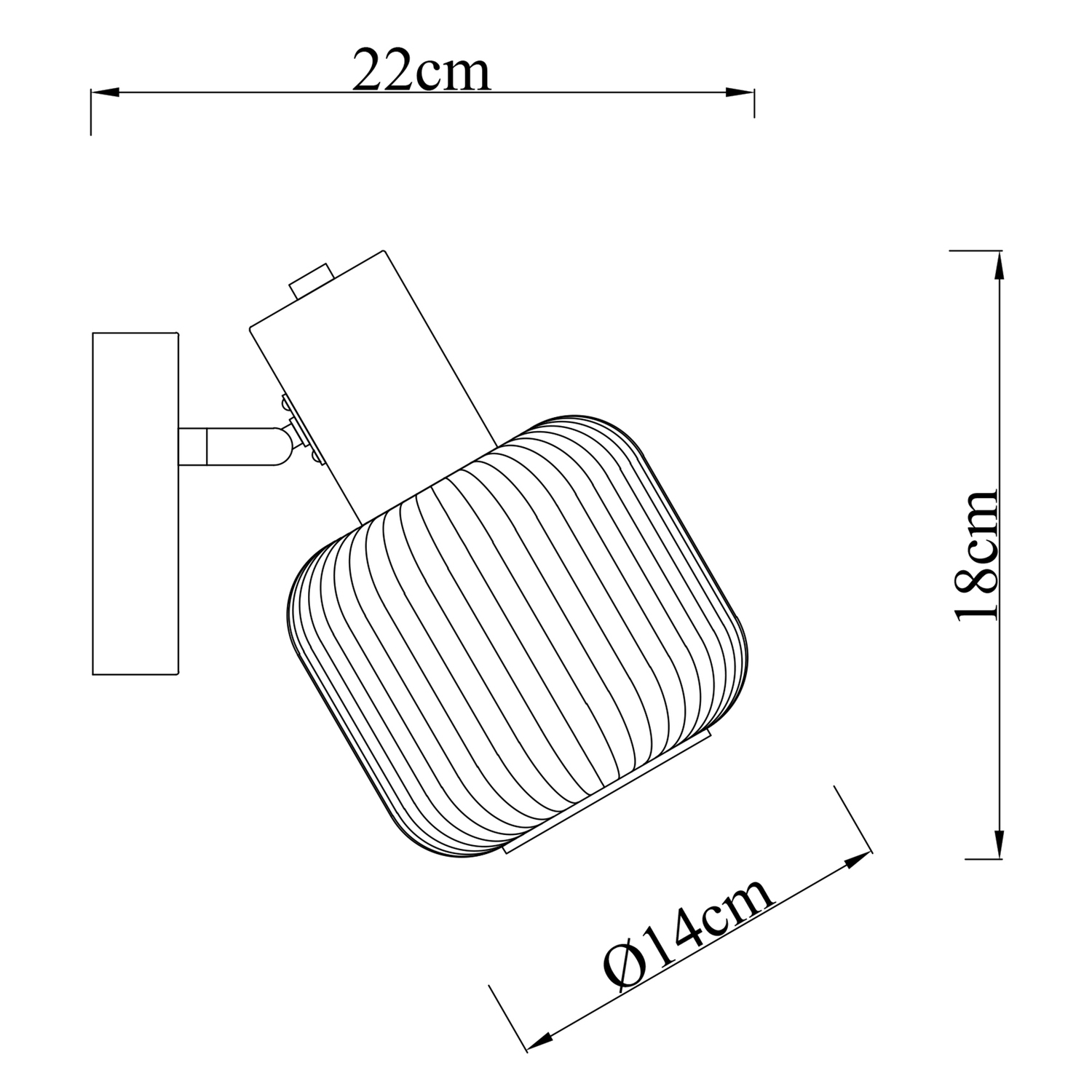 Clement Glass Reading Wall Light