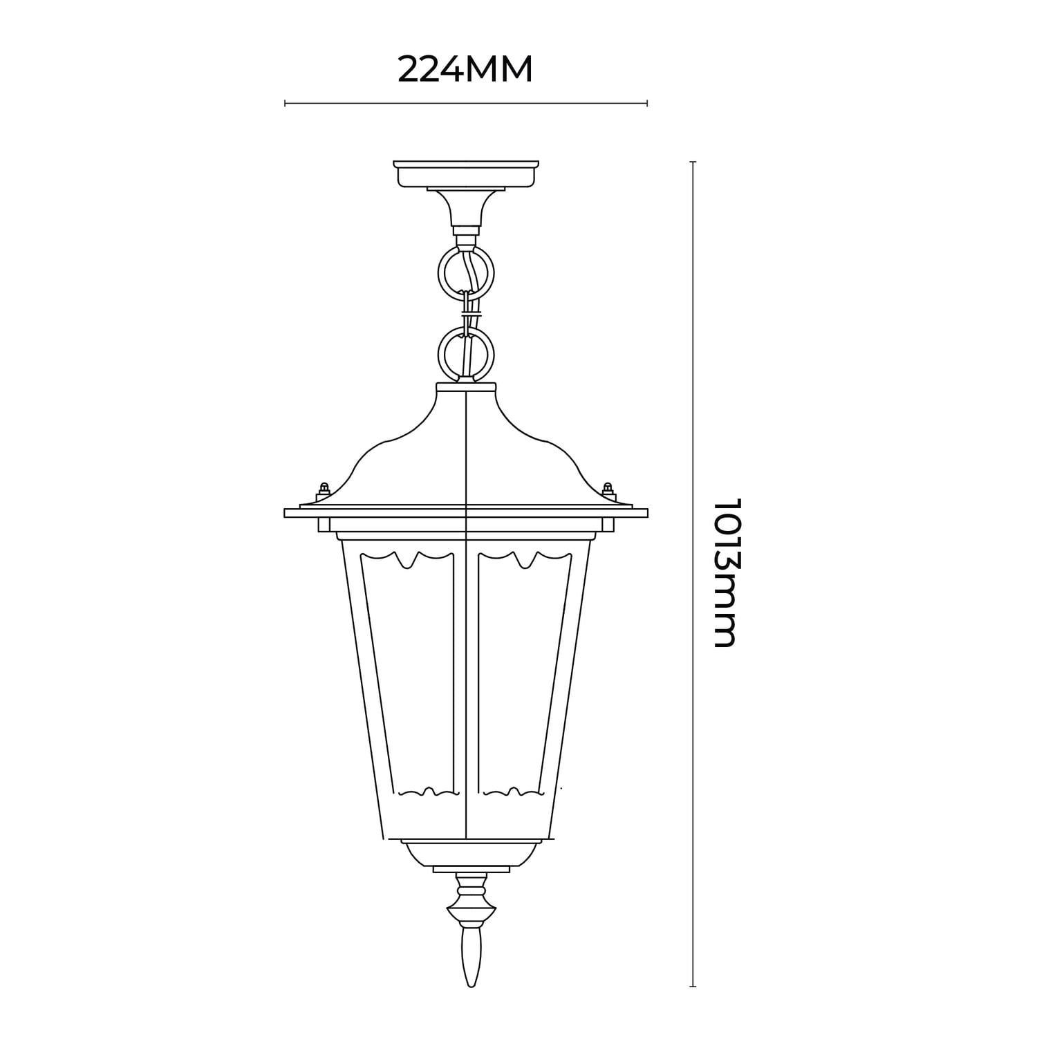 Cairo Aluminium Outdoor Pendant Light