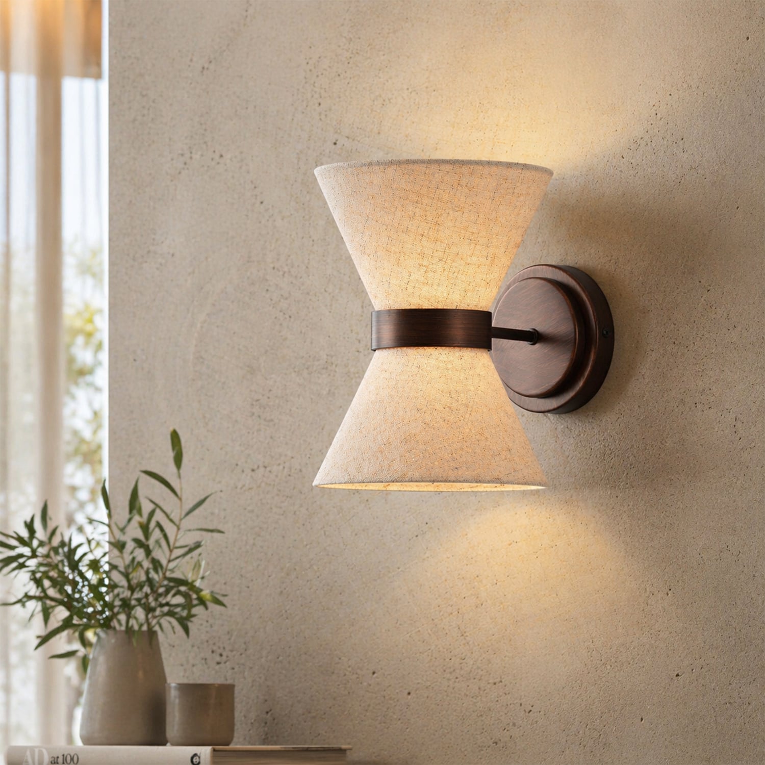 Soma Linen 2-Light Up/Down Wall Light