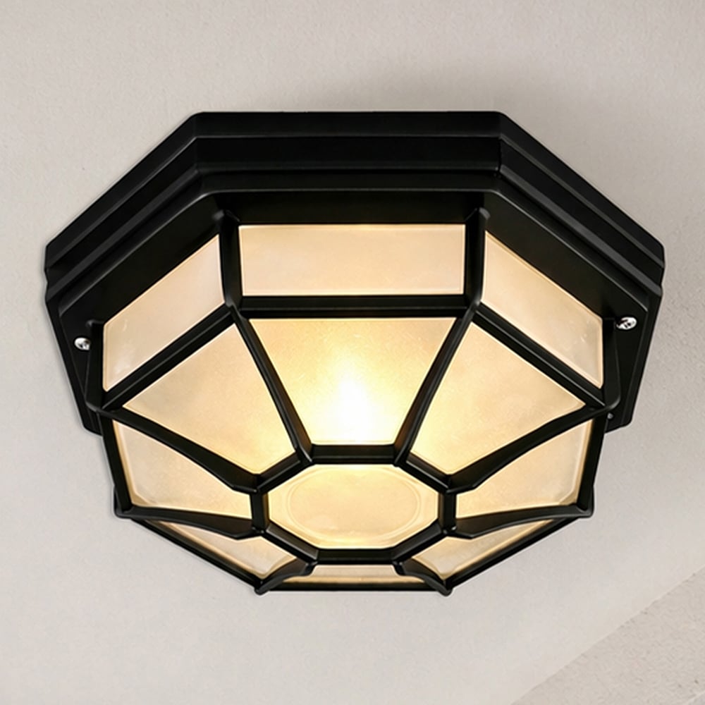 Moines Aluminium Outdoor Flush Mount Ceiling Light