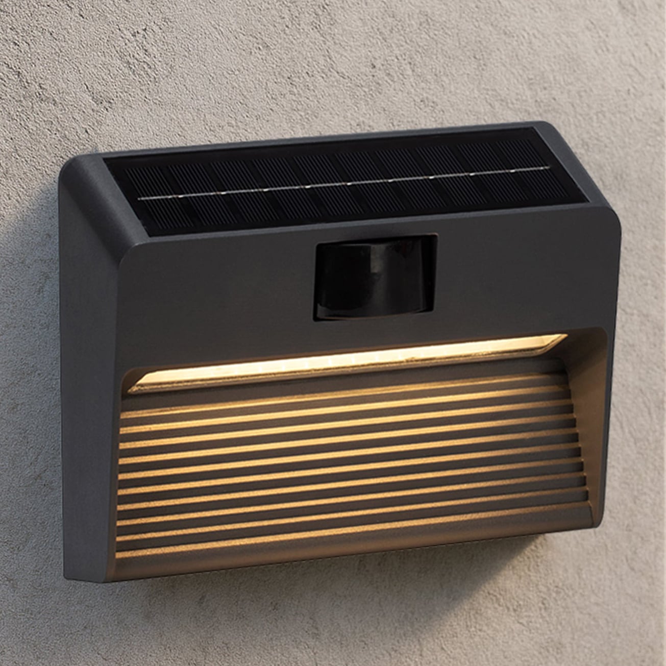 McKnight Solar LED Outdoor Wall Light with Sensor
