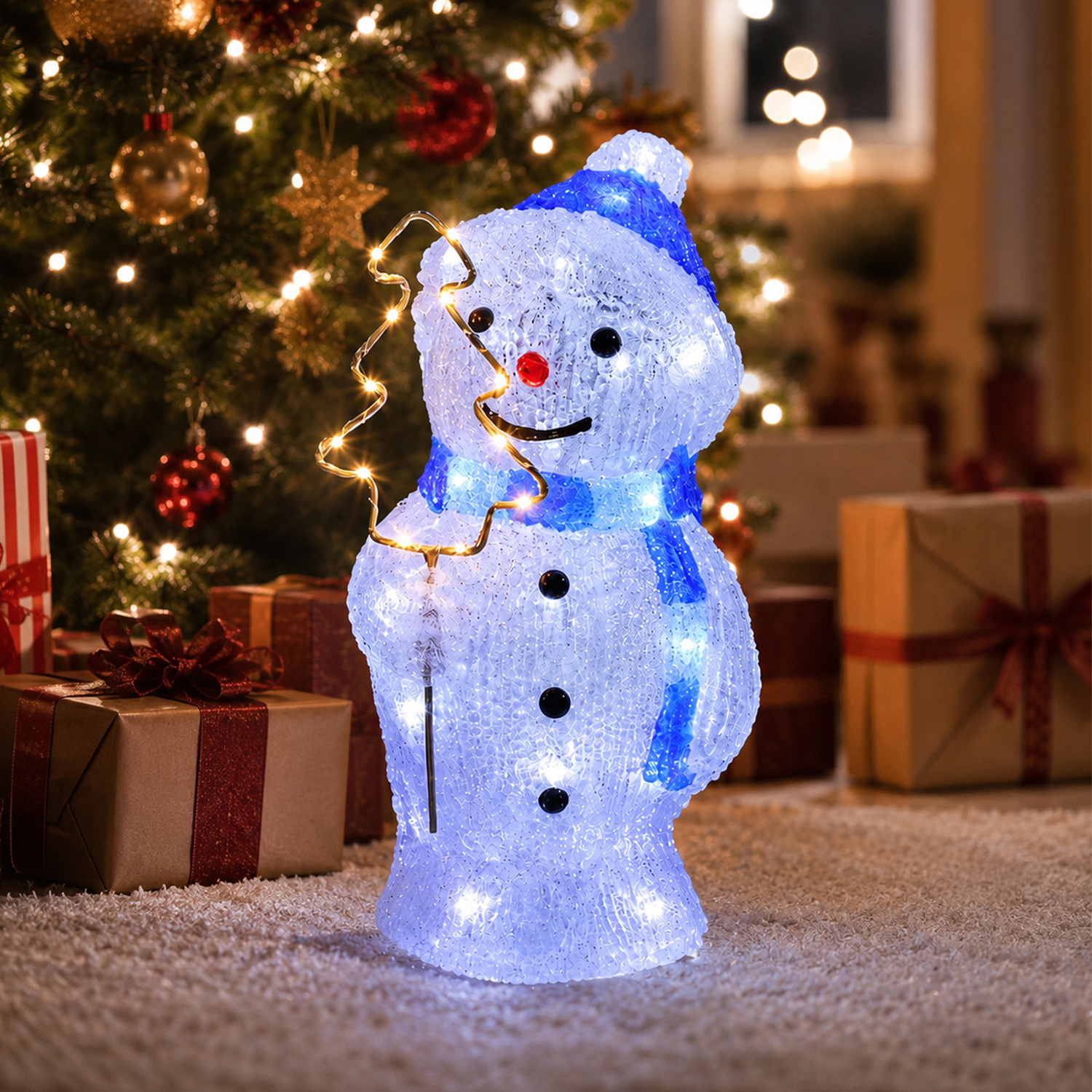 Nora Snowman LED Christmas Light Display