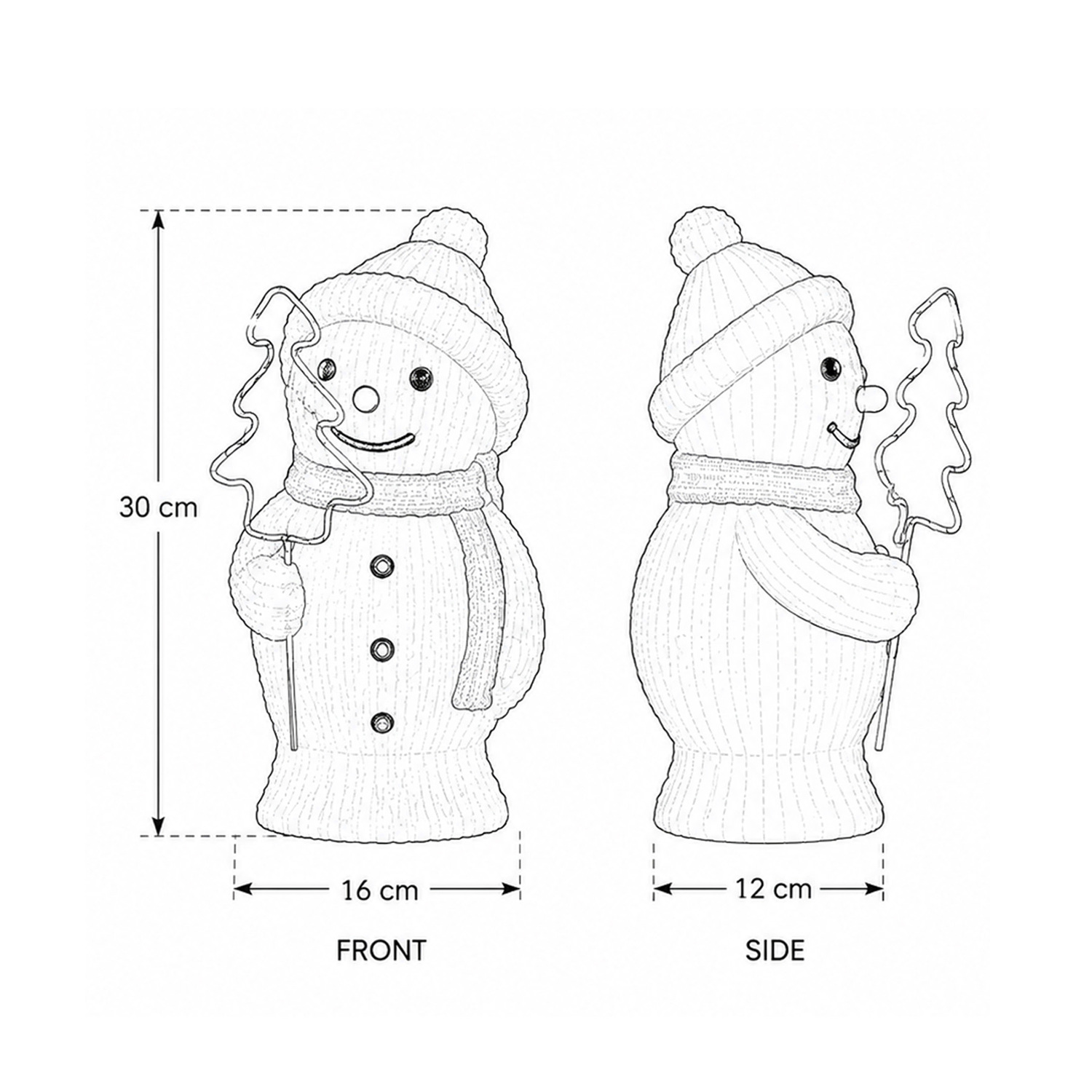 Nora Snowman LED Christmas Light Display