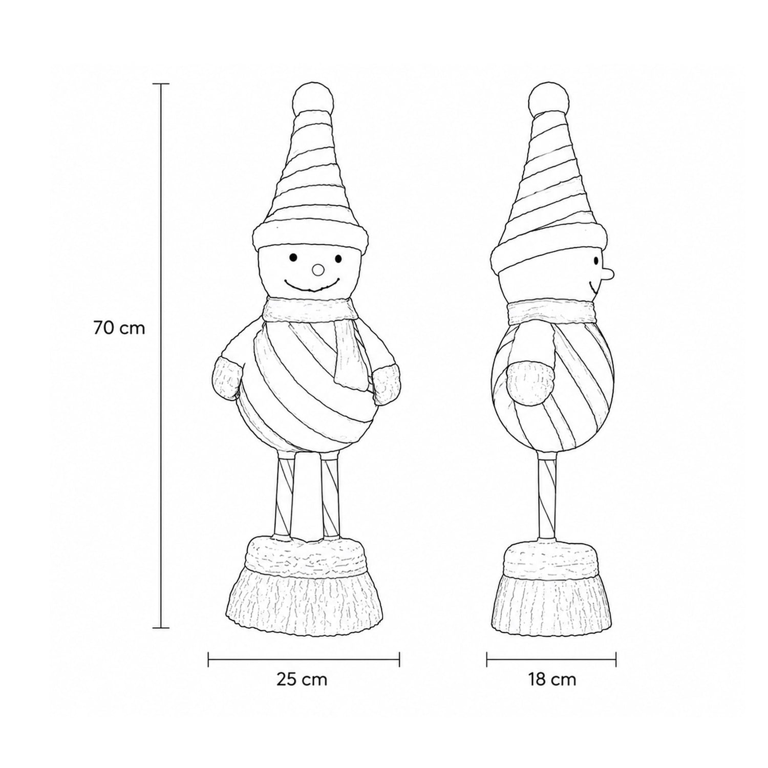 Vica Snowman LED Christmas Light Display