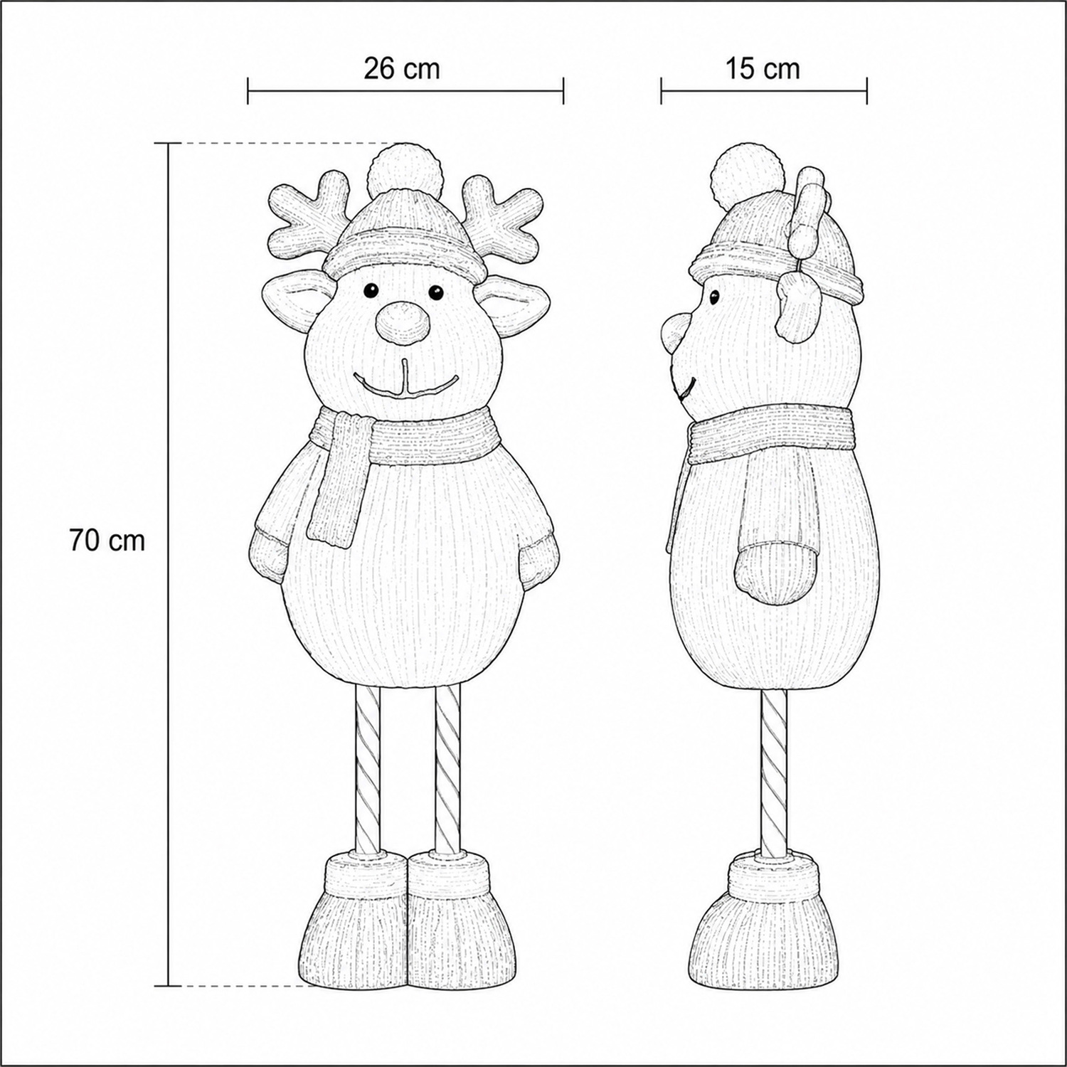Zira Reindeer LED Christmas Light Display