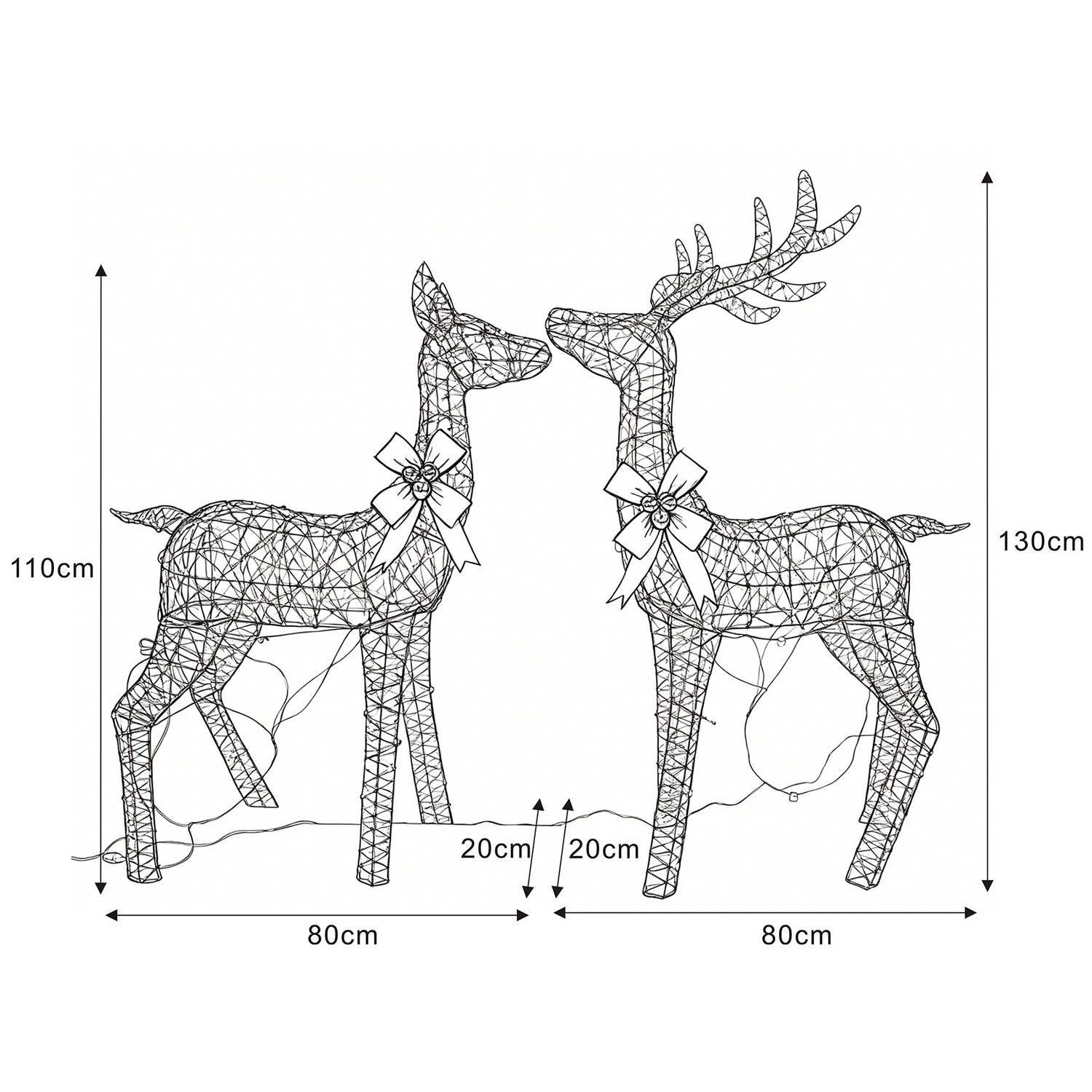 Karen Stag & Doe LED Christmas Decoration