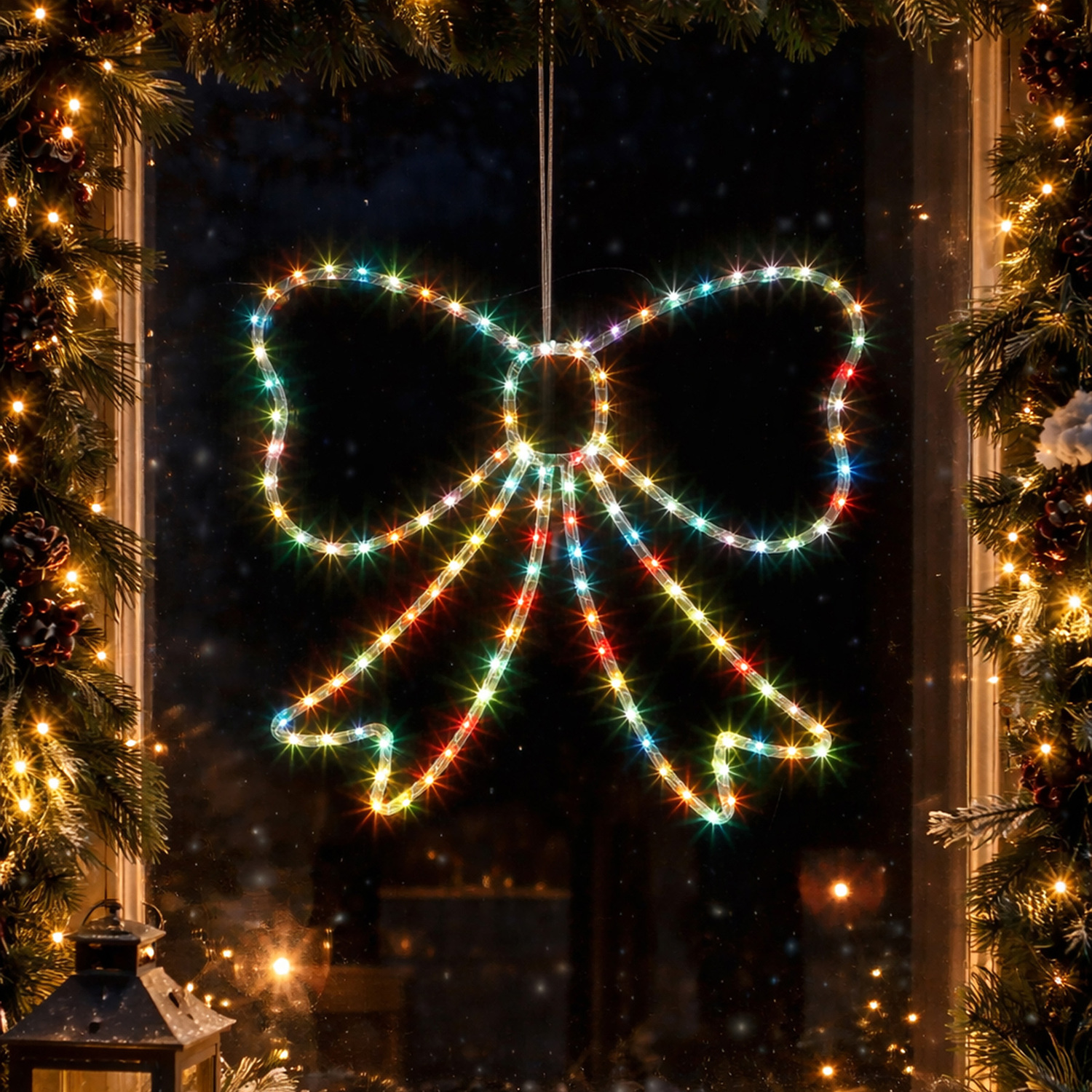 Elian Lit Bow LED Christmas Light Display