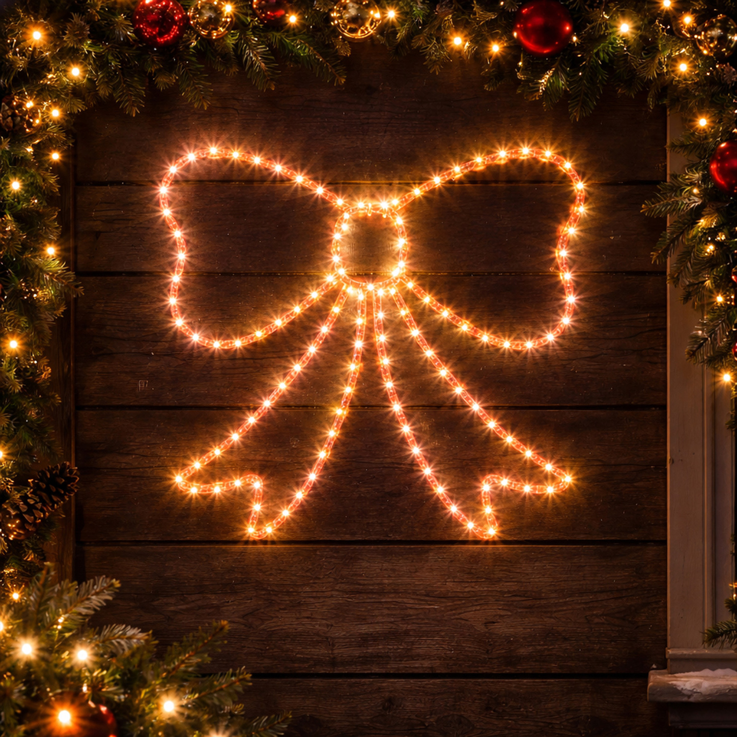 Elian Lit Bow LED Christmas Light Display