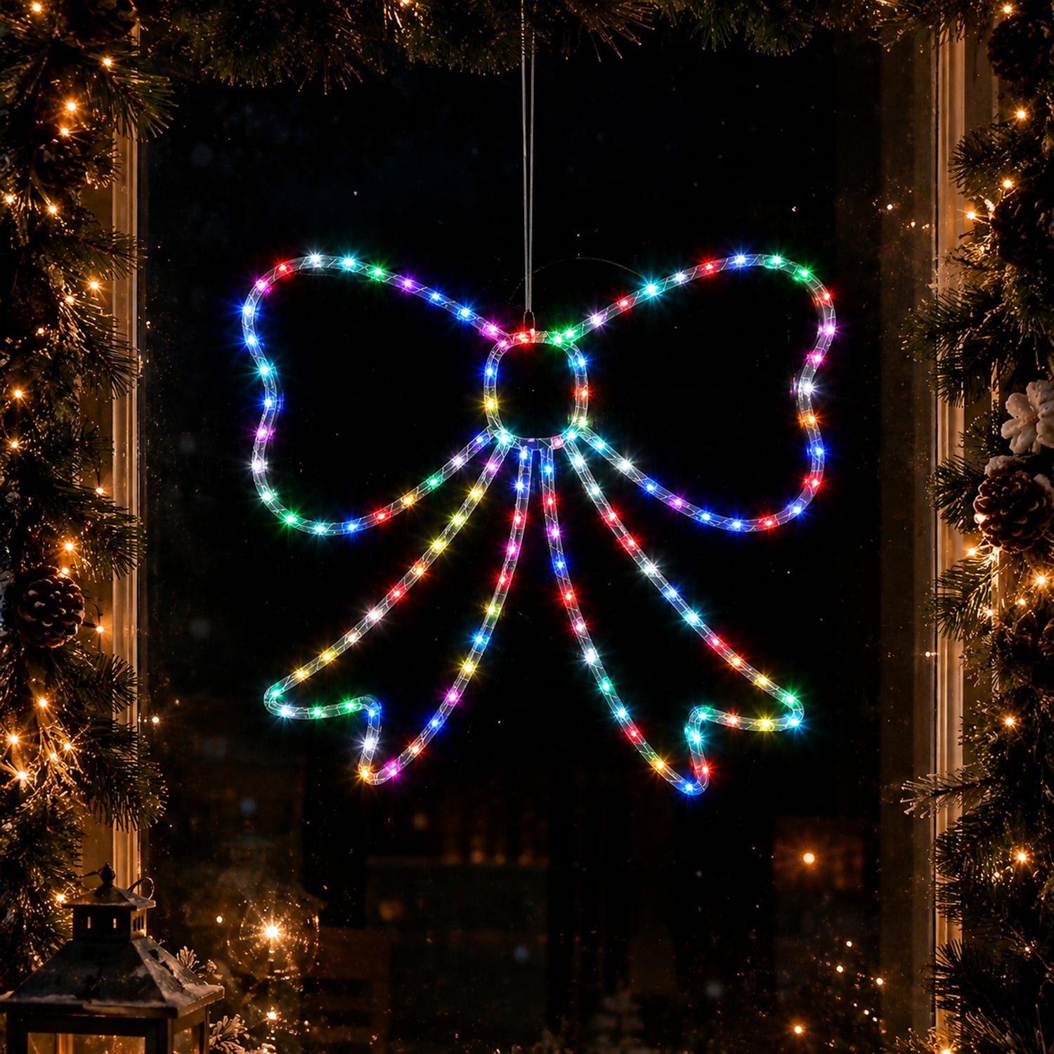 Elian Lit Bow LED Christmas Light Display