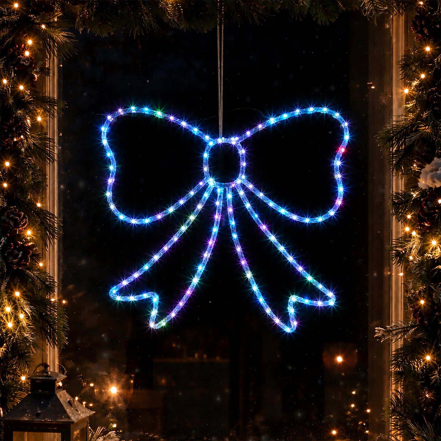 Elian Lit Bow LED Christmas Light Display