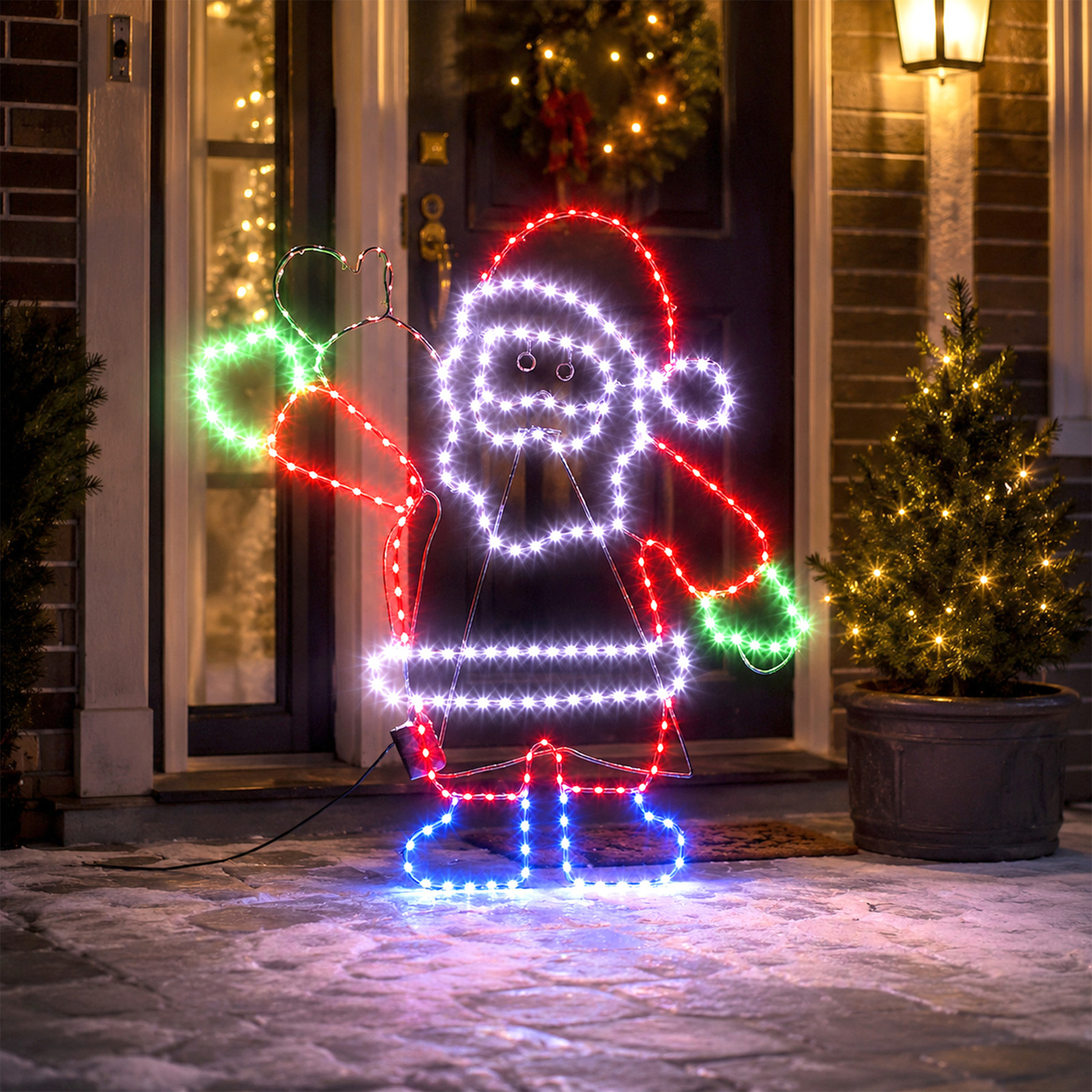 Cian Waving Santa LED Christmas Light Display
