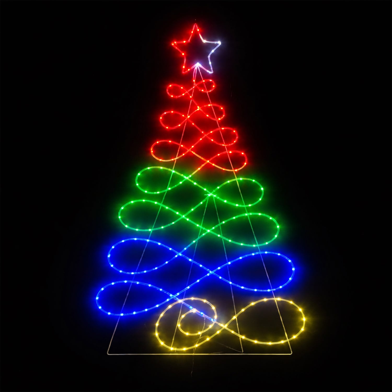 Taren Tree Silhouette LED Christmas Light Display