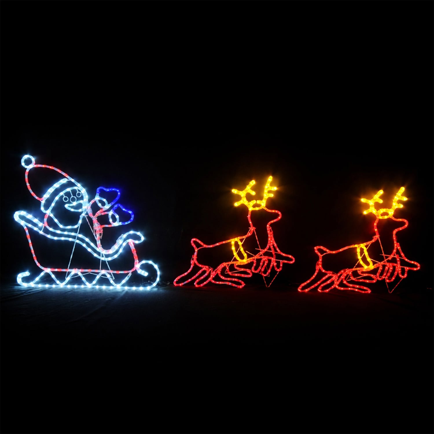 Karon Santa & Reindeer LED Christmas Decoration