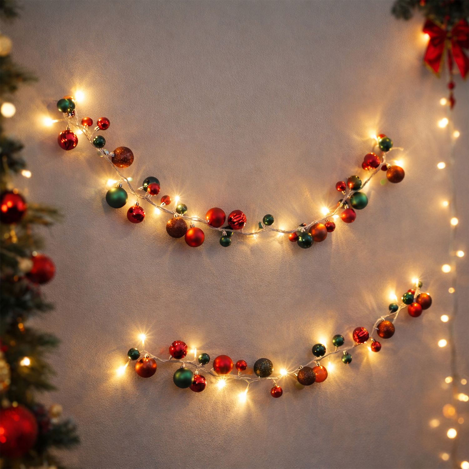 Zian Bauble Garland LED Christmas Light Display