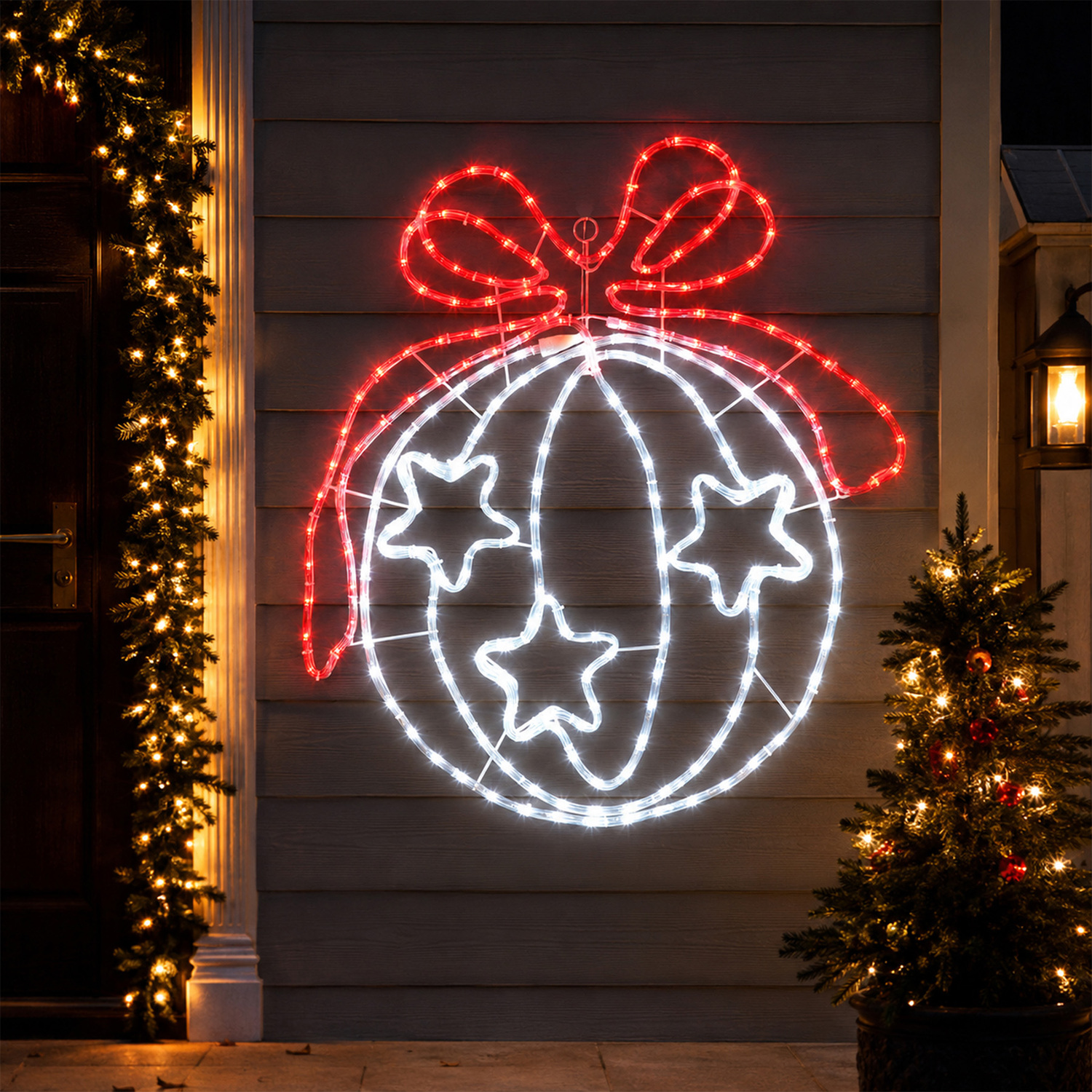 255 Ren Bauble LED Christmas Light Display