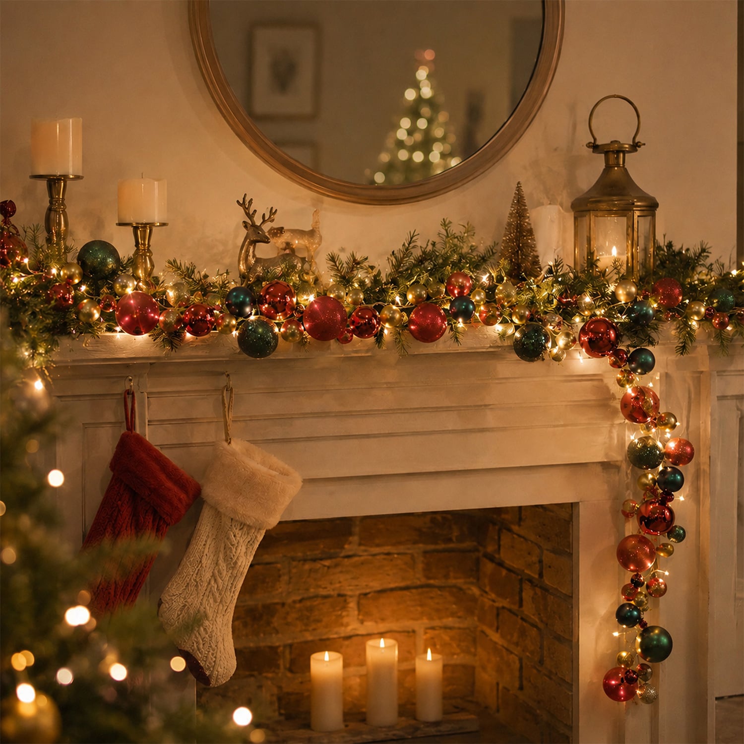 Zian Bauble Garland LED Christmas Light Display