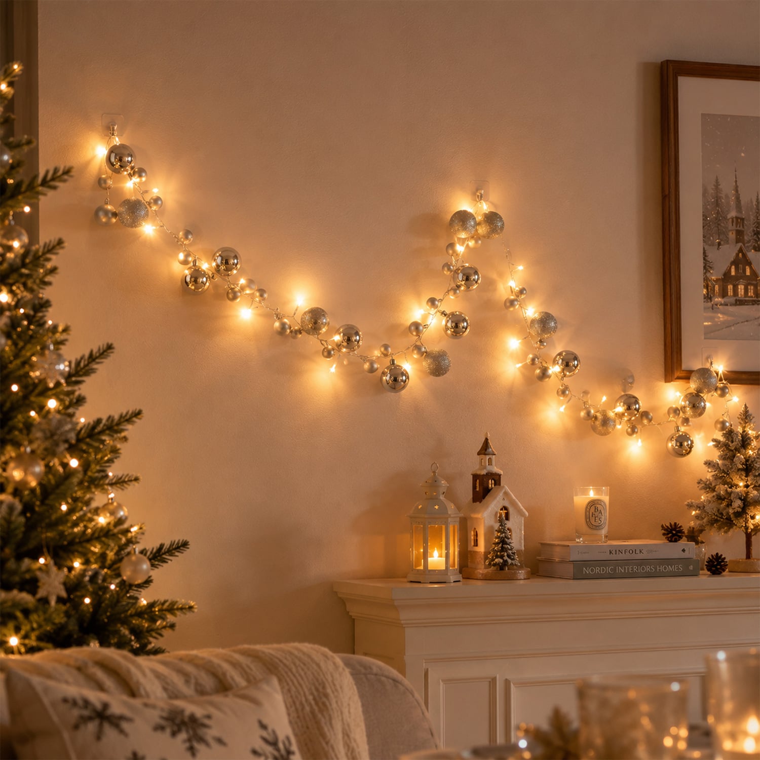 Zian Bauble Garland LED Christmas Light Display