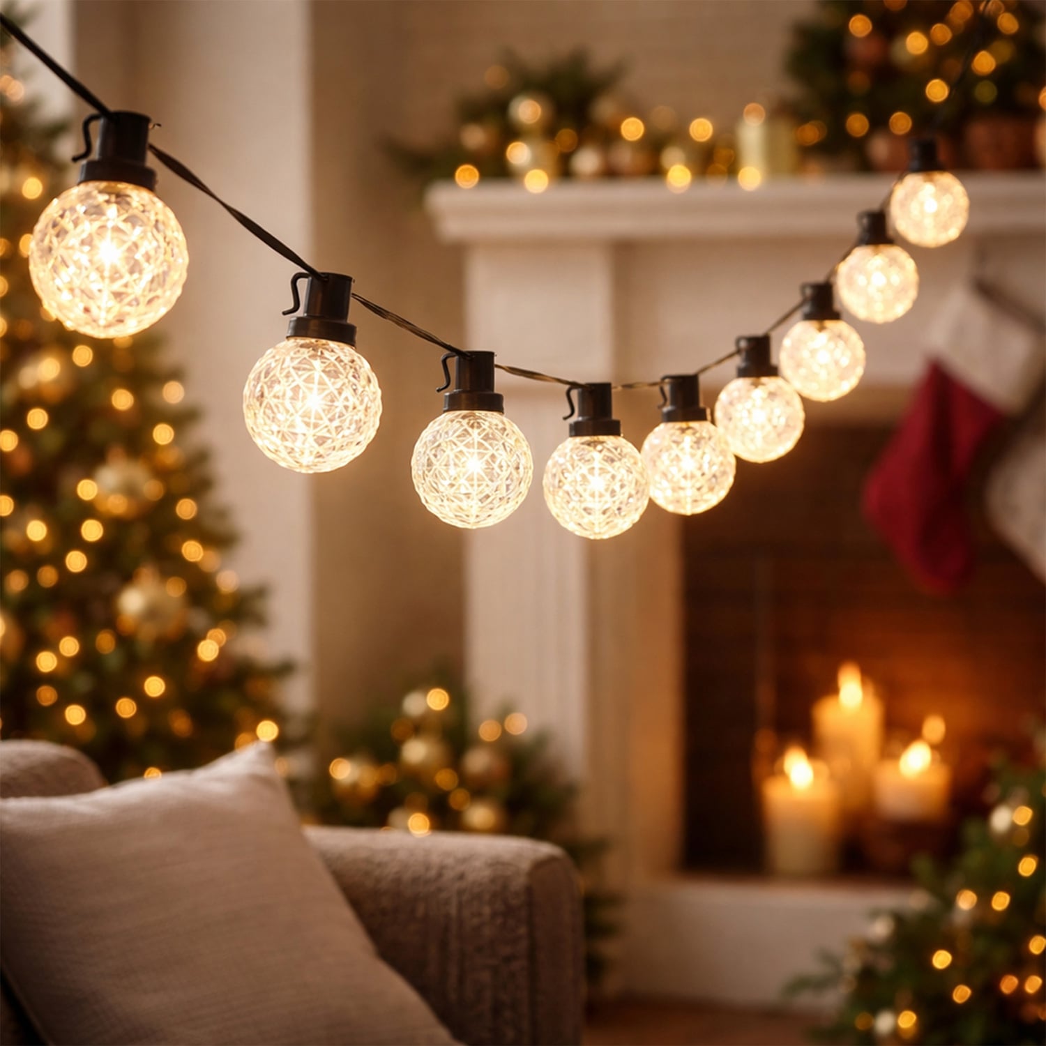Riven Globe LED Fairy Lights