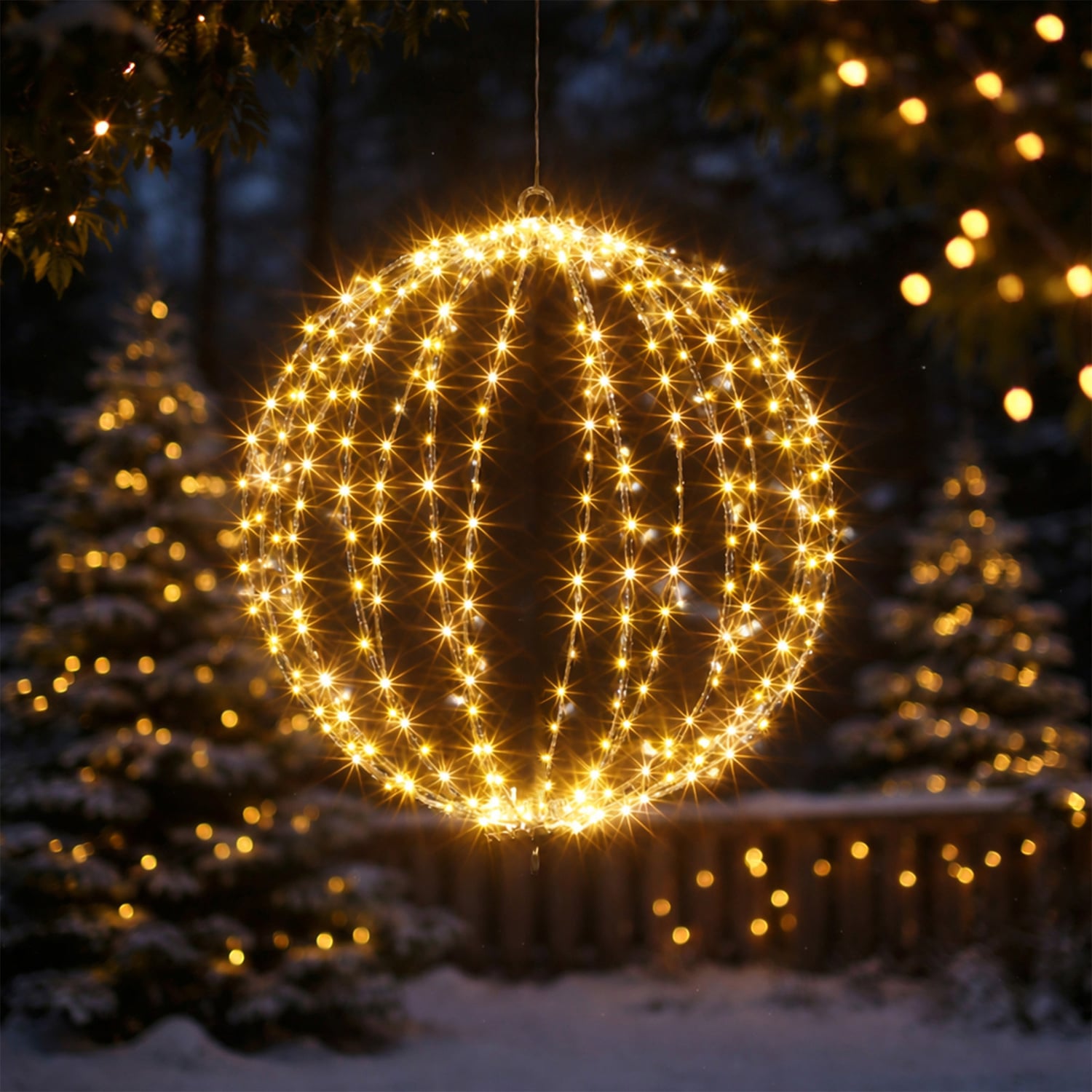 Noam Metal Ball LED Christmas Light Display