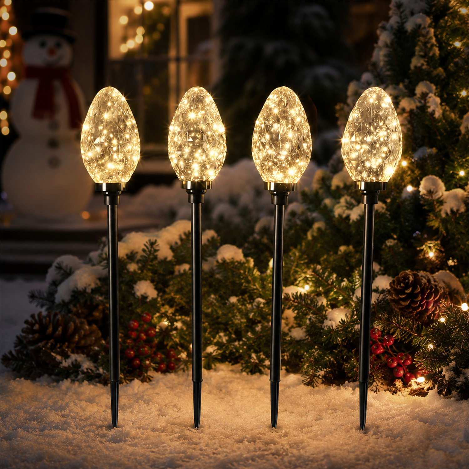 Evan Pine Cone LED Christmas Light Display
