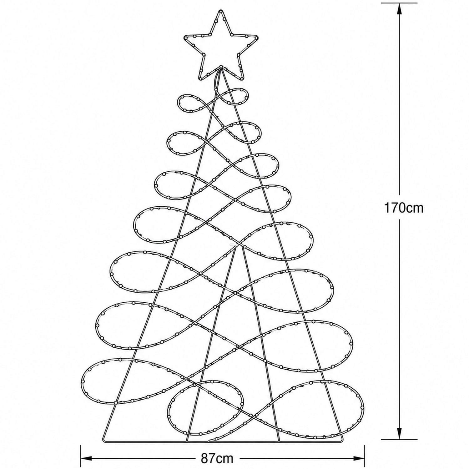 Taren Tree Silhouette LED Christmas Light Display