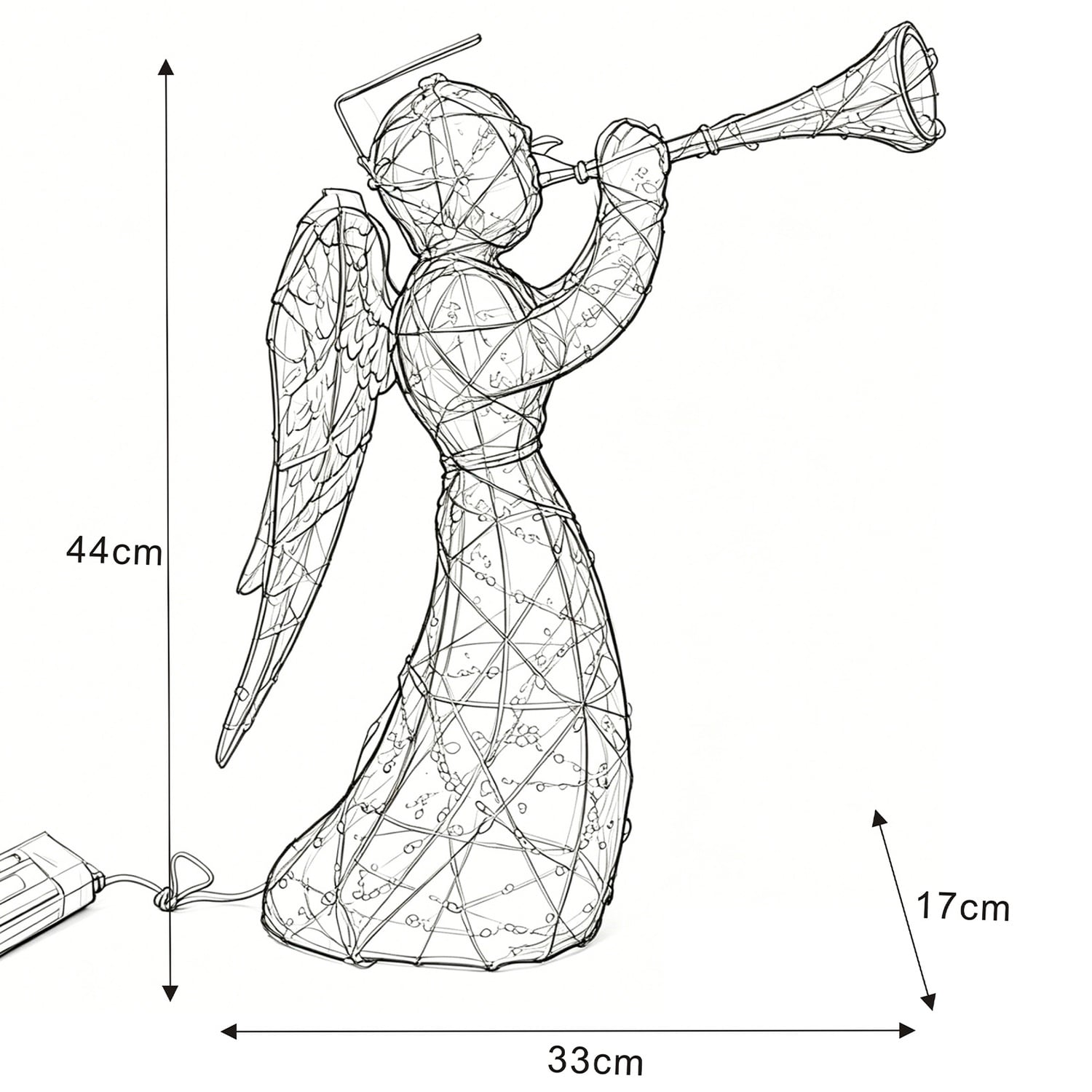 Kael Angel LED Christmas Ornament