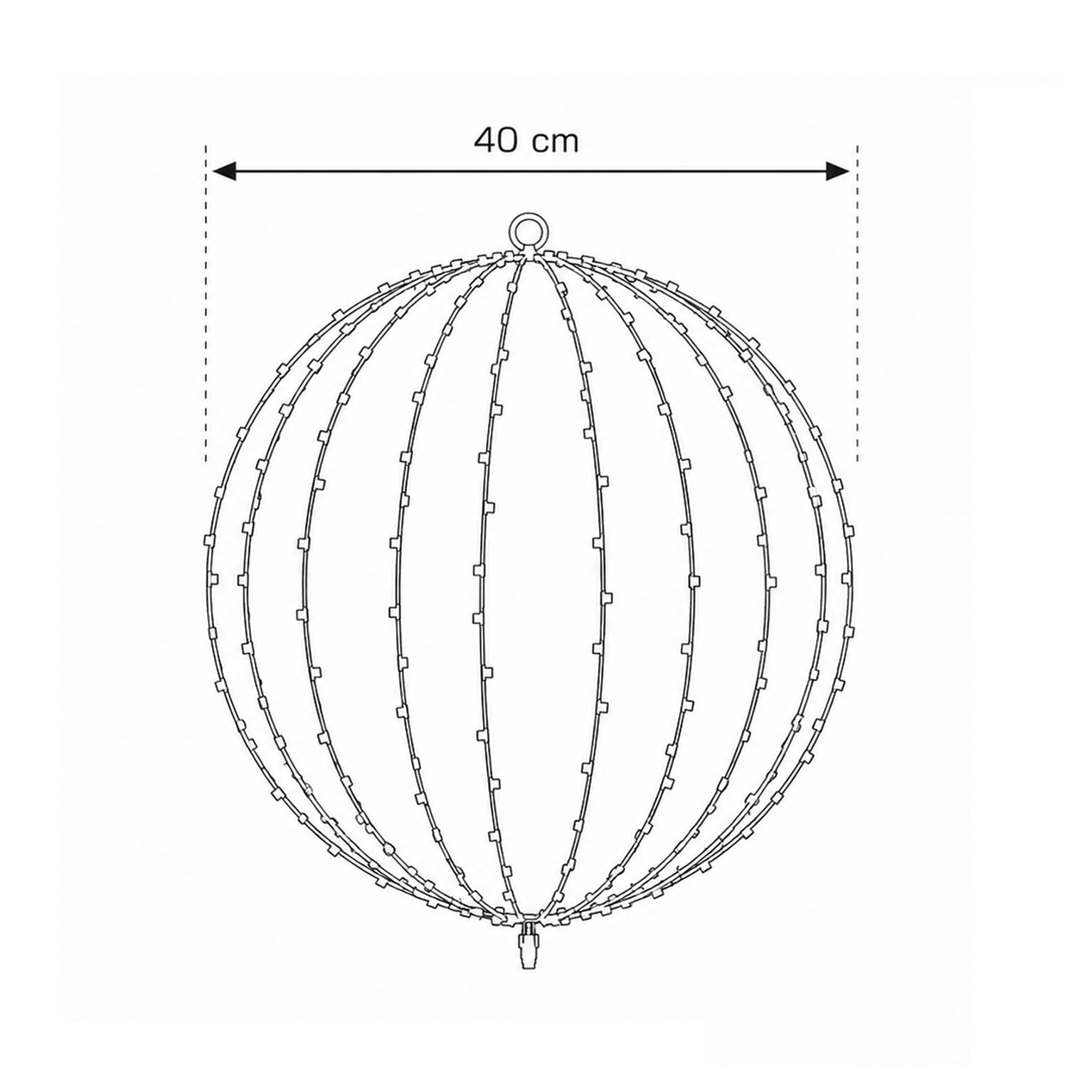 Noam Metal Ball LED Christmas Light Display