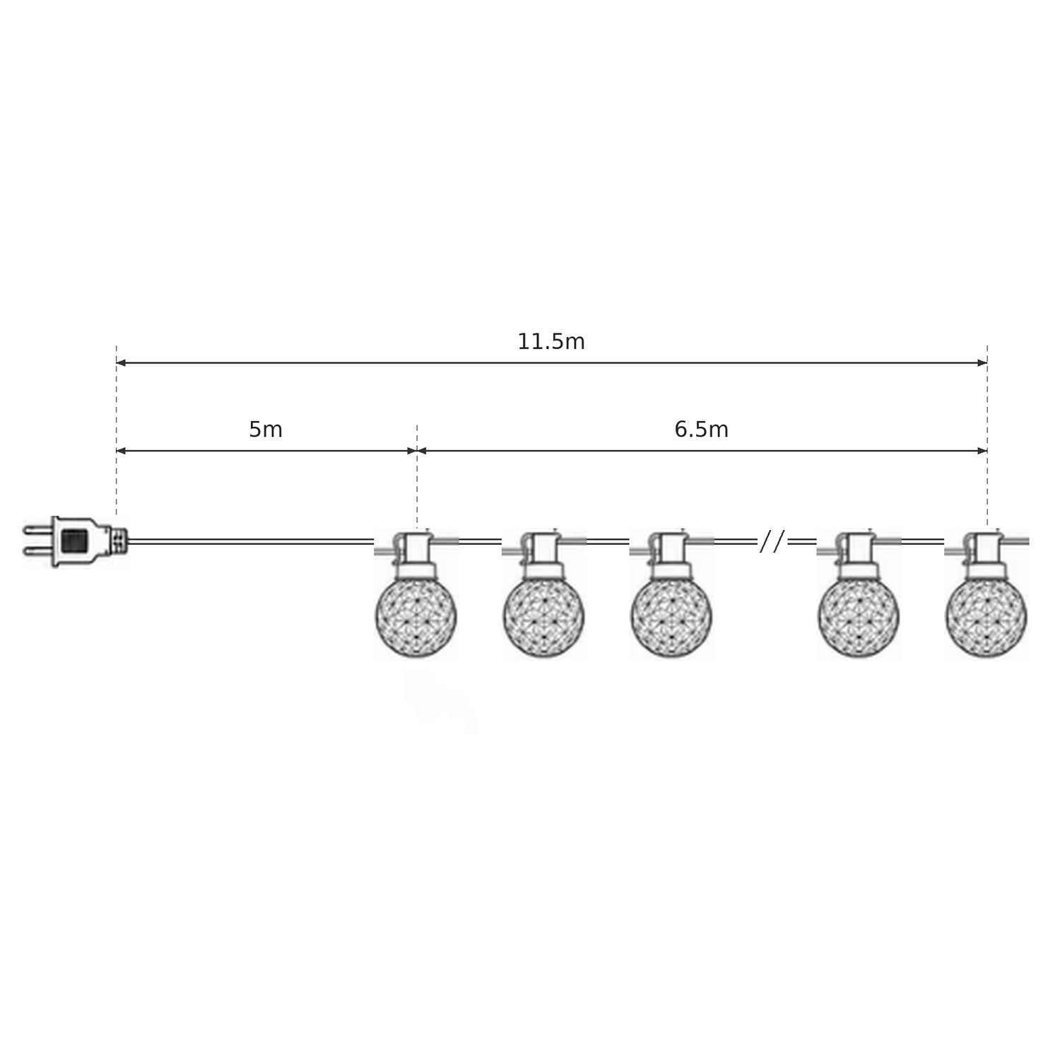 Riven Globe LED String Lights