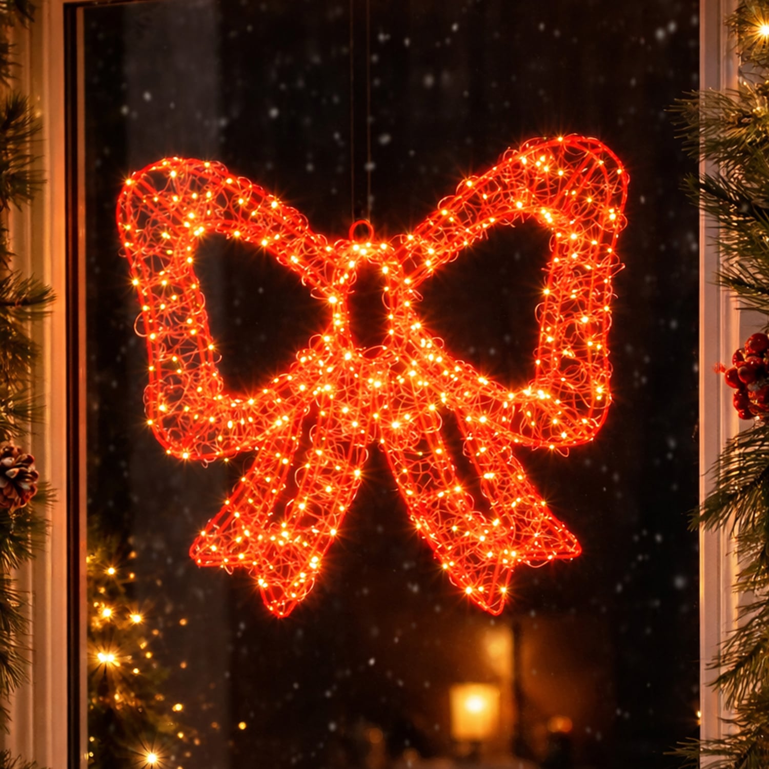400 Oren 3D Lit Bow LED Christmas Light Display