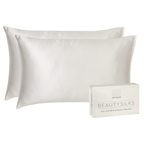 Cream Beautysilks Standard Pillowcases Temple & ster