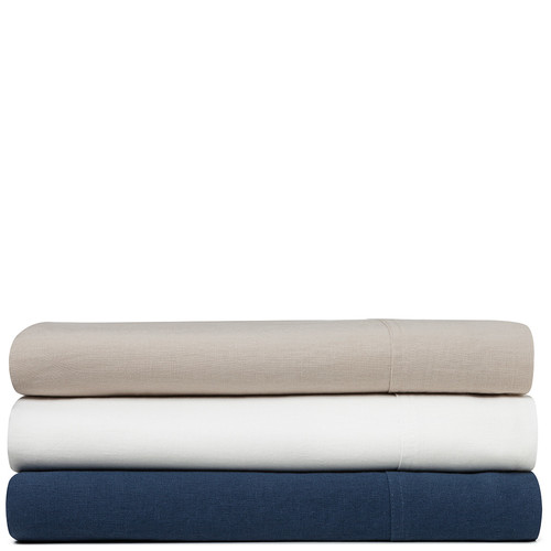 Canningvale Sogno Carrara White Linen & Cotton Sheet Set & Reviews Temple & ster