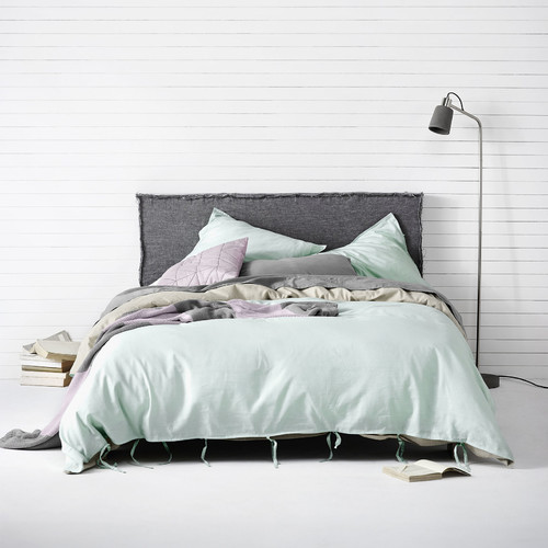 Pastel Mint Maison Quilt Cover Temple & ster