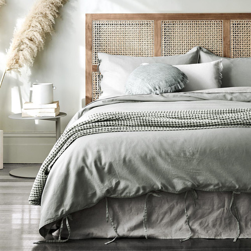 Limestone Maison Vintage Linen-Blend Quilt Cover