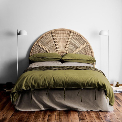 Aura By Tracie Ellis Olive Maison Vintage LinenBlend Quilt Cover