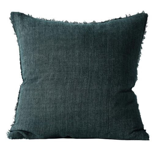 Fringed Vintage Linen Cushion