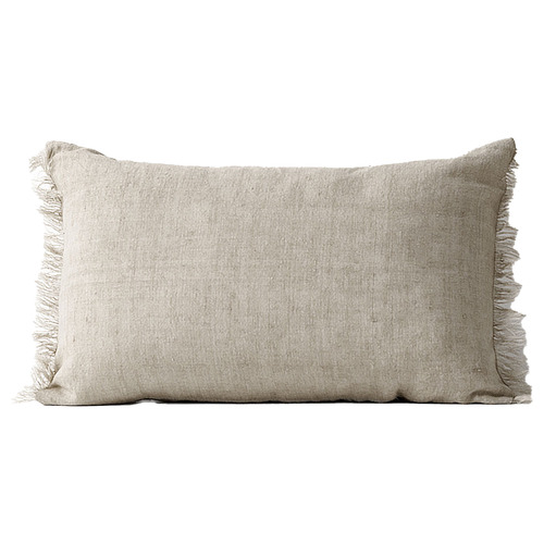 Natural Vintage Rectangular Linen Cushion