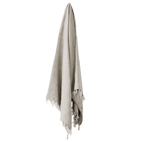 Natural Vintage Linen Throw