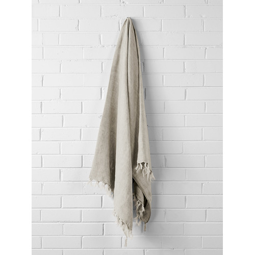 Natural Vintage Linen Throw