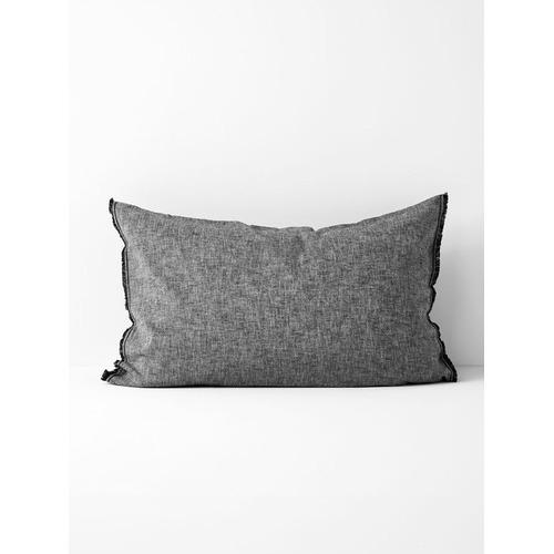 Smoke Chambray Fringe Standard Pillowcase