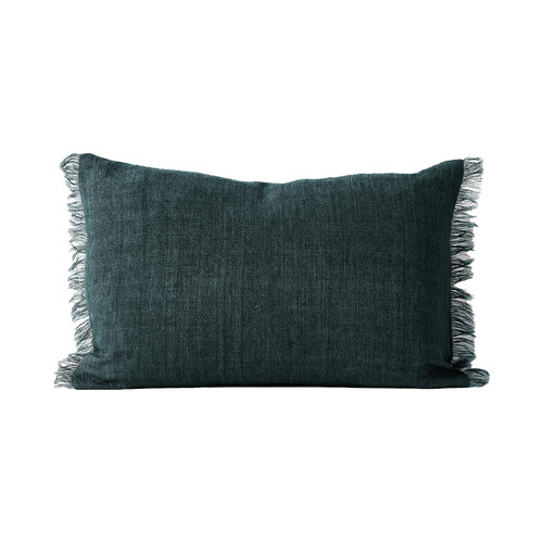 Fringed Vintage Wash Rectangular Linen Cushion