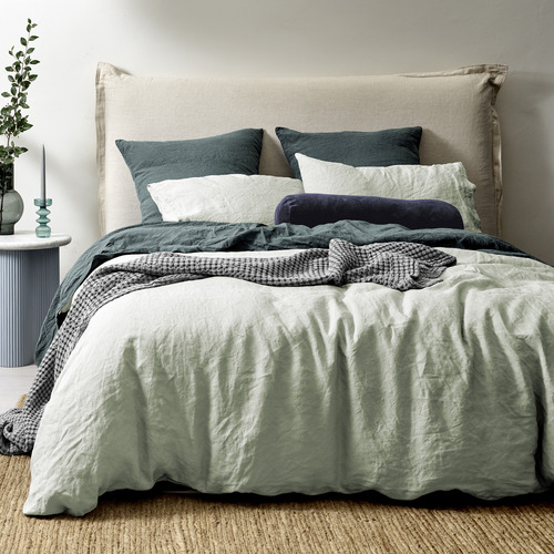 Mineral Emile European Flax Linen Quilt Cover | Temple & Webster